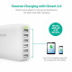  RAVPower 60W 12A 6-Port USB Desktop Charging Station with iSmart Technology White (RP-PC028WH)